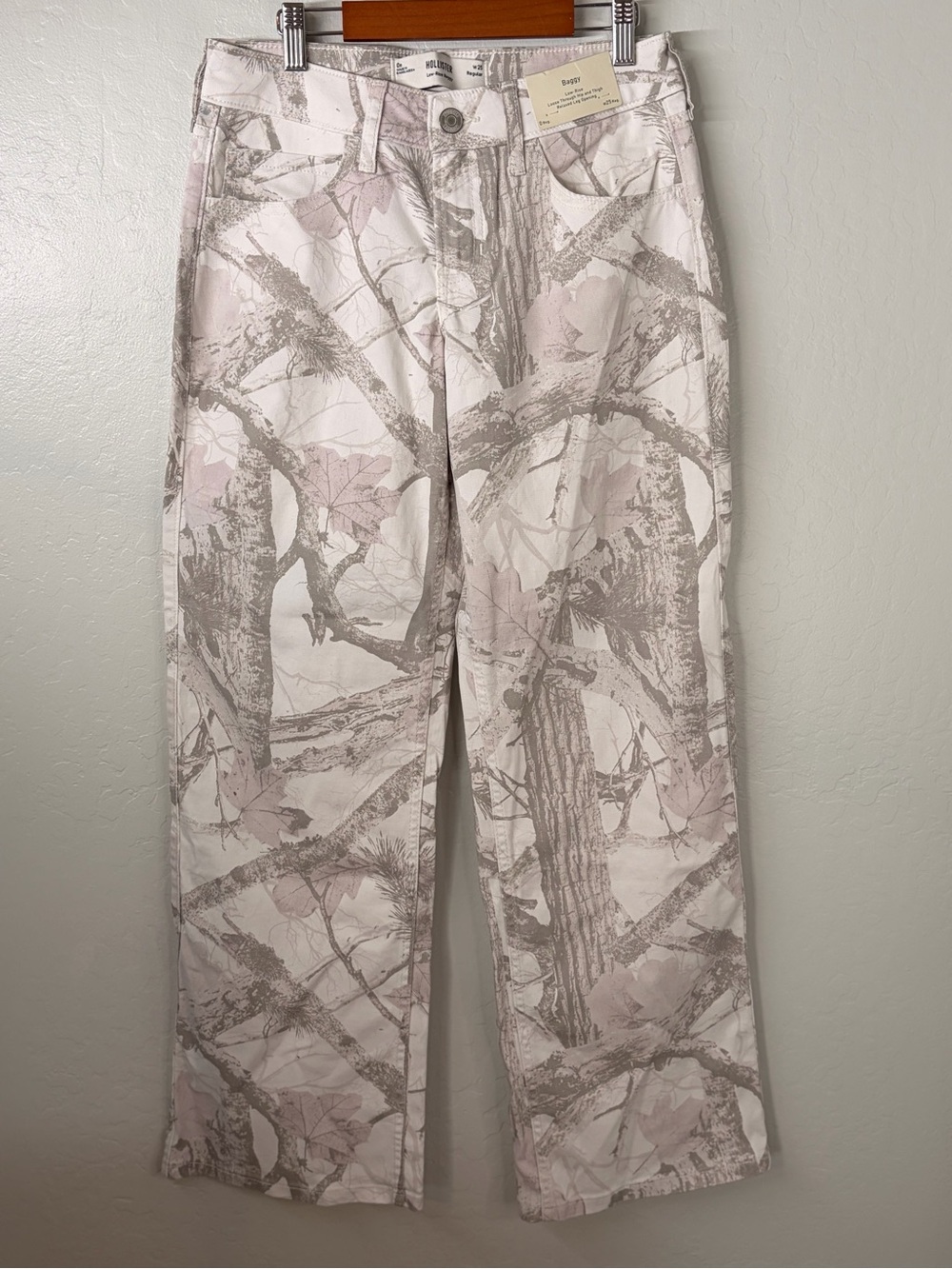 Hollister Nature-Print Wide-Leg Pants 0061